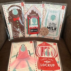 5 pc target bullseye Santa’s elf helper outfits NIP Christmas Elf holiday helper